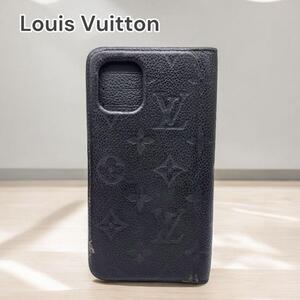 Louis Vuitton iPhone11ケース 手帳型 モノグラム ブラック