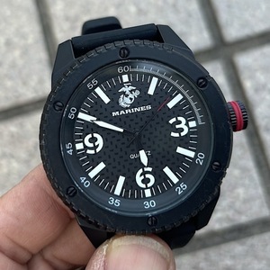 米軍　ブラック シリコン ベルト フィールドウォッチ　腕時計　美品