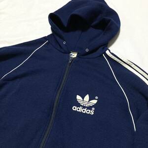 希少 80s usa製 vintage adidas アディダス トラックジャケット パーカー ジャージ トレフォイル ビンテージ ヴィンテージ L 42-44