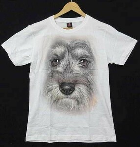 【送料無料】【新品】半袖Tシャツ かわいい シュナウザー 犬 イヌ 白 XLサイズ ■管理番号L18208SSA18-180322-35-3