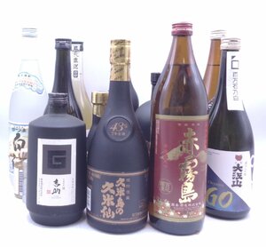 【同梱不可】1円スタート 焼酎 等 14本セット(ミニボトル含) 赤霧島 久米島の久米仙 等 古酒 P033603