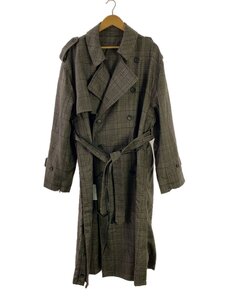 stein◆22AW/OVERSIZED TRENCH COAT/トレンチコート/S/グレンチェック/ST.404-2//