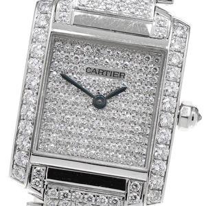 カルティエ CARTIER W5001256 タンクフランセーズSM K18WG アフターダイヤ クォーツ レディース _861897