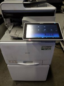 △印字1000枚未満 RICOH リコー MP C307 SPF A4デジタルフルカラー複合機 1段 専用台コピー/FAX/プリンター/スキャナー/両面印刷)D0513M2