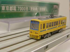 ☆★☆【中古・美品】 MODEMO モデモ NT34 東京都電 7000形 更新車 旧塗装 黄色地に青帯　ワンマン 動力確認済 Ｍ車 動力車　東京都交通局