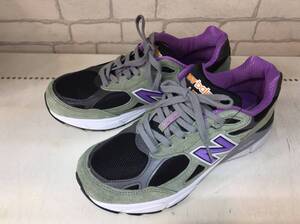 NEW BALANCE ニューバランス スニーカー グレー M990V3 26.5cm USA製 JS-424236