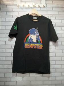 HYSTERIC GLAMOUR 02231CT18 半袖Tシャツ ブラック HEMPSTER ヒステリックグラマー Mサイズ 人気 ブランド メンズ