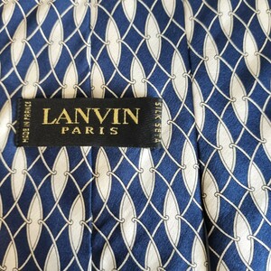 ランバン(LANVIN)青白細丸ネクタイ