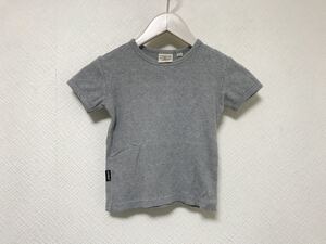 本物アヴィレックスAVIREXコットンワッフル半袖Tシャツキッズ子供メンズアメカジサーフミリタリービジネススーツグレー100