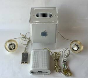 PowerMac G4 Cube 450MHz 786MB/39GB/DVD/SP/AC OSX10.4.11/OS9.2.2 ドライブ出入完動 美　 