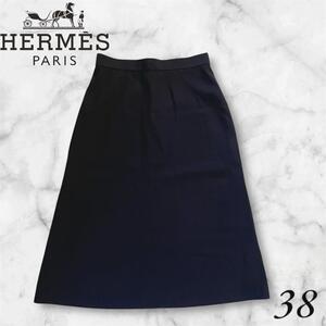 HERMES スカート ブラック 38