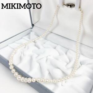 MIKIMOTO ミキモト★アコヤパール　あこや真珠　本真珠★3.4〜7.2㎜★グラデーションネックレス★M刻印