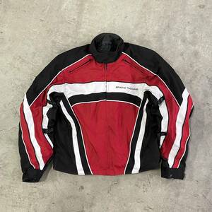 FRANK THOMAS NYLON JACKET フランク トーマス レーシング 防水 バレンシアガ　マルジェラ モーターサイクル ジャケット アメリカ 古着 