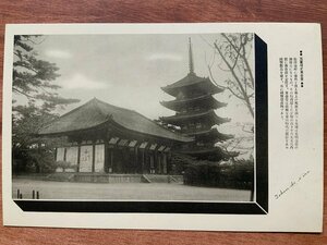 FF-9671 ■送料込■ 奈良県 五重塔と東金堂 塔 建築物 建物 神社 寺 宗教 風景 古都 大和 名所 レトロ 絵葉書 古葉書 写真 古写真/くNAら