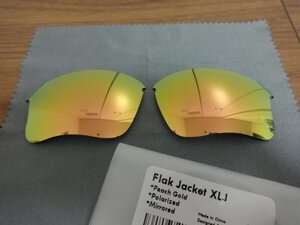 処分価格！★フラックジャケットXLJ用 カスタム偏光レンズ PEACH GOLD Color Polarized 新品 Flak Jacket XLJ Sunglasses 