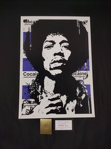 B29 DEATH NYC 世界限定ポスター 現代アート ポップアート Jimi Hendrix ジミヘンドリックス ジミヘン モノクロ Banksy バンクシー