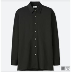 UNIQLO U（ユニクロ ルメール コラボ） スーピマコットンジャージーシャツ（長袖）Black XL 新品未使用タグ付き レア 旧タグ