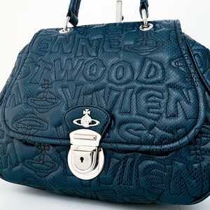 1円■未使用級■Vivienne Westwood ヴィヴィアンウエストウッド キルティング トートバッグ ビジネス 大容量 メンズ レディース ブルー系