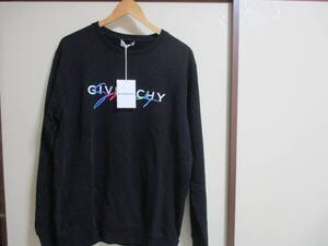 新品 GIVENCHY ジバンシー スウェット トレーナー シグネチャーロゴ レインボー メンズ M ブラック 長袖 ジバンシィ 冬服