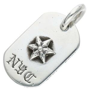 クロムハーツ Chrome Hearts RAISED DOGTAG/レイズドドッグタグ NYC限定チャーム/シルバーネックレストップ 中古 SS07