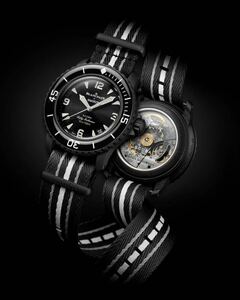 送料無料 黒 Blancpain × Swatch Bioceramic Scuba Fifty Fathoms Collection Ocean of Storms ブランパン スウォッチ 月の海 OOS 新品