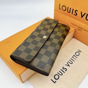 2855【美品】LOUIS VUITTON ルイヴィトン ダミエ ポルトフォイユサラ 二つ折り長財布 長財布 10ポケット N61734/CA3098