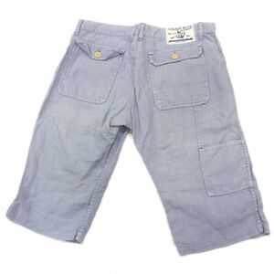 ●THE FLAT HEAD STEADY BLUE フラットヘッド ショート パンツ ペインター ワーク ベイカー 30 メンズ 日本製 コットン 1円スタート