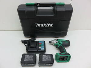 Makita マキタ M695D 14.4V充電式 インパクトドライバ BL1411G バッテリー2個付 動作品 中古