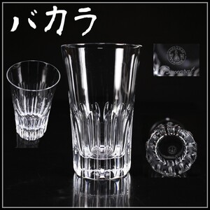 久104 Baccarat バカラ クリスタルガラス カット 湯呑 コップ 高14㎝ 美品ｒ