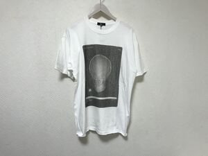 新品未使用本物メンズメルローズMENSMELROSEコットンスカルプリント半袖Tシャツメンズアメカジサーフミリタリービジネス4白ホワイトXL