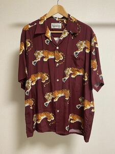 送料無料 Lサイズ TIM LEHI WACKO MARIA HAWAIAN SHIRT ワコマリア アロハシャツ ティムリーハイ 虎柄 虎