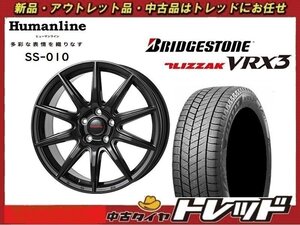 師岡 新品 冬セット SS-010 16x6.5J 48 5H100 BK ブリヂストン VRX3 215/60R16インチ 等