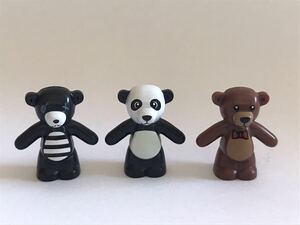 【LEGO】 レゴ お人形 3種 セット テディベア 熊 パンダ おもちゃ 知育玩具 ブロック ブリック フィギュア 動物 ミニフィグ 生き物