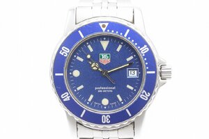 【行董】◇稼働品◇ TAGHEUER タグホイヤー プロフェッショナル200M WD1214-G-20 RG4961 QZ 青 デイト メンズ 腕時計 AZ907BOT60