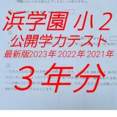 浜学園　小２　最新版2023年2022年2021年　公開学力テスト