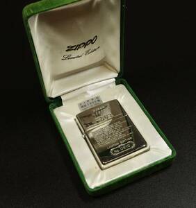 I10209 ZIPPO ジッポ ライター 限定1000個 シルバー10ミクロン LIMITED EDITION No0310 1990年