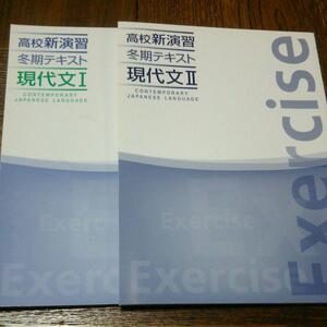 【新品】高校新演習 冬期テキスト 現代文Ⅰ・Ⅱ 2冊セット 　塾専用教材