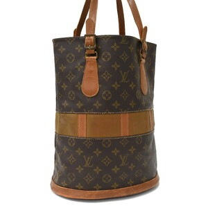 1円 ◆良品 LOUIS VUITTON ルイヴィトン ショルダーバッグ バケットGM T42238 USA製 モノグラム キャンバス ブラウン◆E.Cssl.tI-14