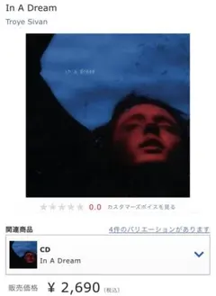 [美品]ほぼ未使用 Troye Sivan EP In a Dream 輸入盤