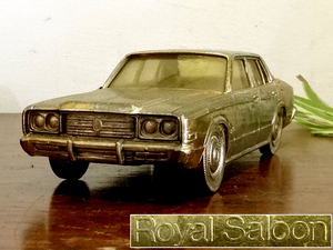【侍】昭和レトロ トヨタ CROWN クラウン Royal Saloon 煙草/シガレットケース 旧車 ミニカー レア 20-655