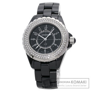 CHANEL シャネル H0949 J12 33mm ベゼル ダイヤモンド 腕時計 セラミック セラミック ダイヤモンド レディース 中古