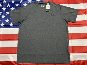 新品未使用タグ付き　MADE IN USA UNDER ARMOR HEAT GEAR Tシャツ　MEDIUM グレー