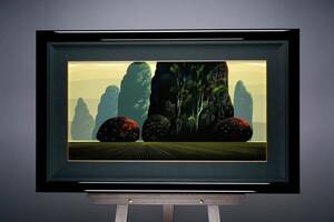 真作 アイベン・アール EYVIND EARLE「オータムユーカリプタス」大判扁額シルクスクリーン 画寸(75cmx37.5cm) 本人直筆サイン・保証書あり