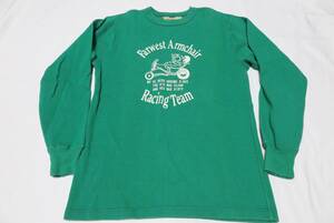 CUSHMAN クッシュマン ヘビーフライス　長袖Ｔシャツ Mサイズ 緑