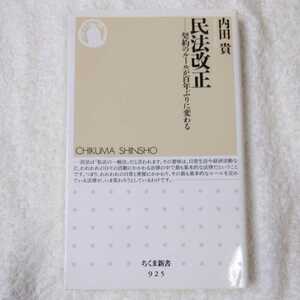 民法改正 契約のルールが百年ぶりに変わる (ちくま新書) 内田 貴 訳あり ジャンク 9784480066343