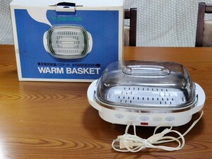 A742 未使用 長期保管品 昭和レトロ 東芝 電気保温バスケット HWB90 ホワイト WARM BASKET 家電