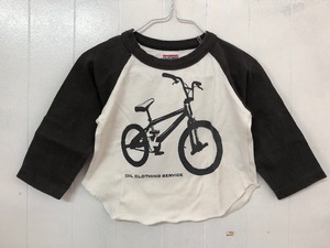 80cm 【 新品 未使用 ! 】 ベビー キッズ 子供 OIL CLOTHING SERVICE ロンT 自転車 BMX オイル 子供服 / 管理MAS-432