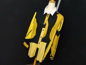 ラA01994★【未使用 保管品】MARNI マルニ 長袖 デザイン シャツ / サイズ44 切り替え 黄 黒 服