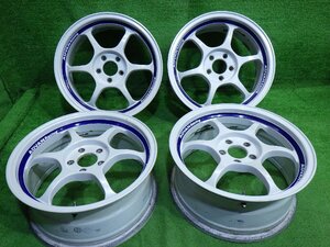 中古 16インチ 16×7J 5穴 アドバンレーシング RG 社外 アルミホイール 4本セット ADVAN スバル車 プリウス カルディナなど