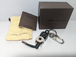 美品 Louis Vuitton ルイヴィトン ポルトクレダイス キーホルダー キーリング チャーム ダミエ・グラフィット M66735 ブラック シルバー